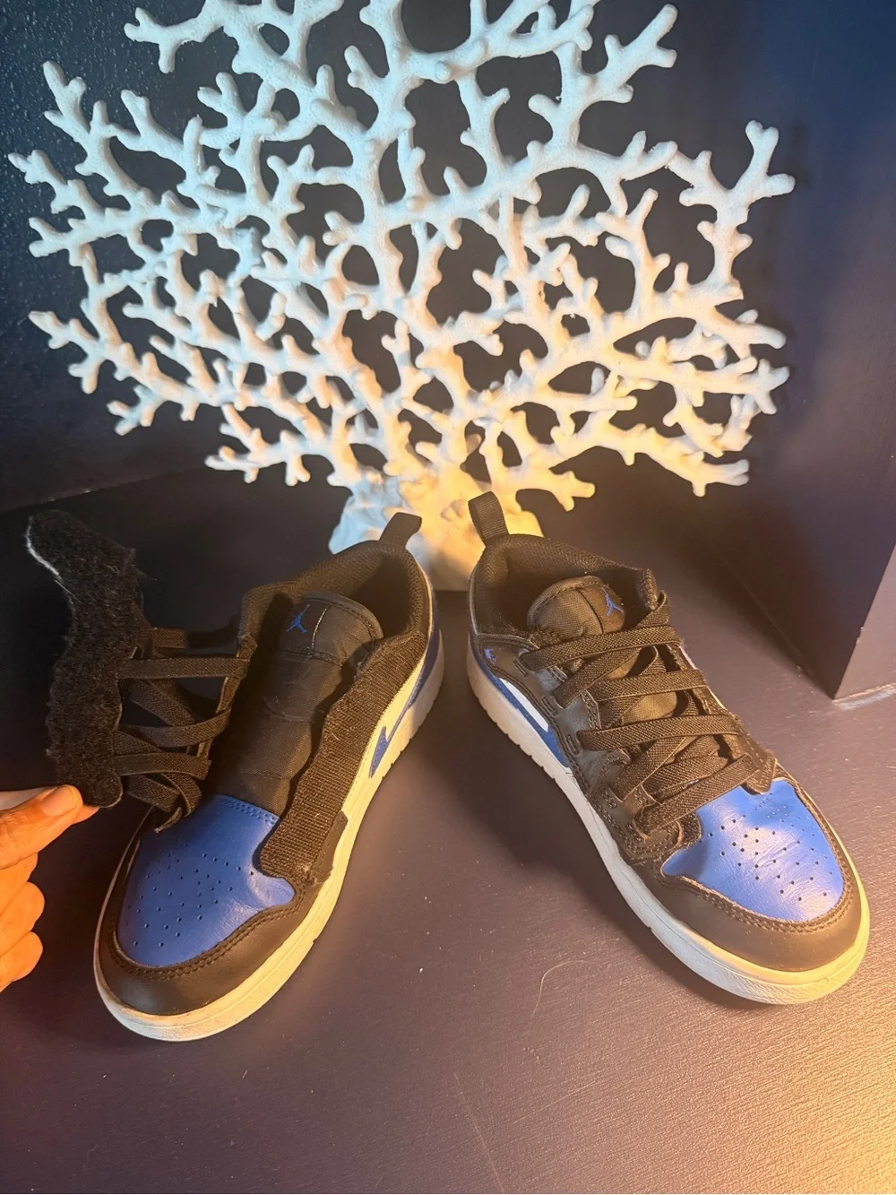 Air Jordan 1 Low Alt EasyOn White Black Game Royal Toddler Size 2Y